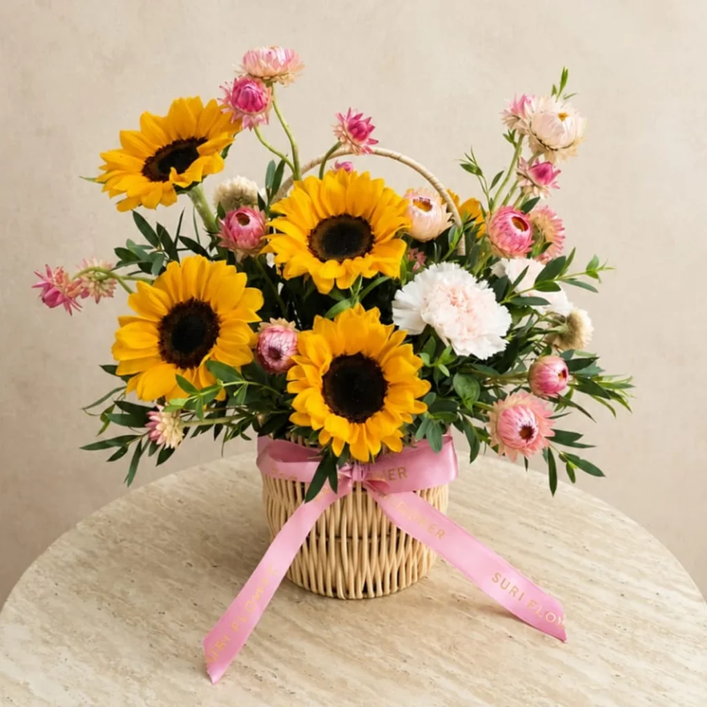 Arreglo con girasoles de exportación | Suri Flowers